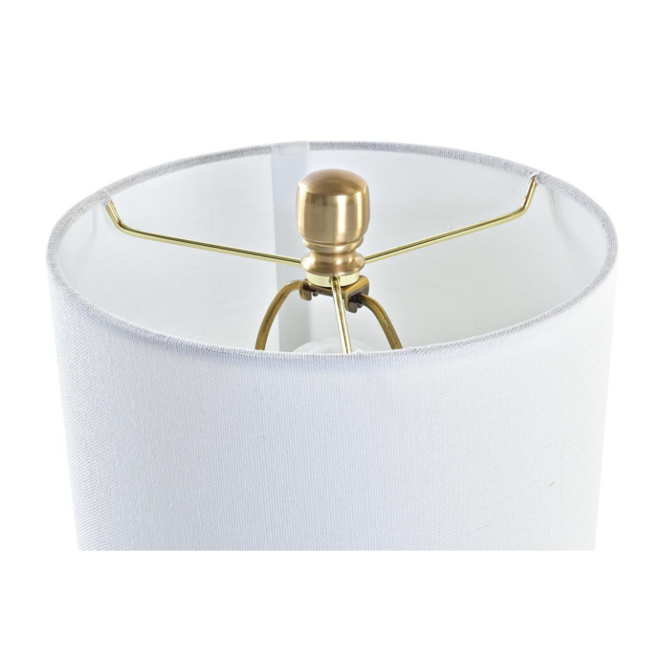 Lampe ronde et abat-jour blanc - 23x23x47cm