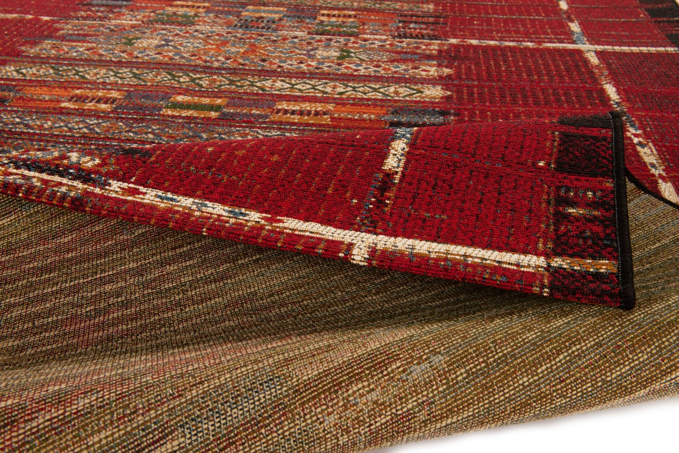 Tapis d'extérieur tissé plat à motifs géométriques - Aurora