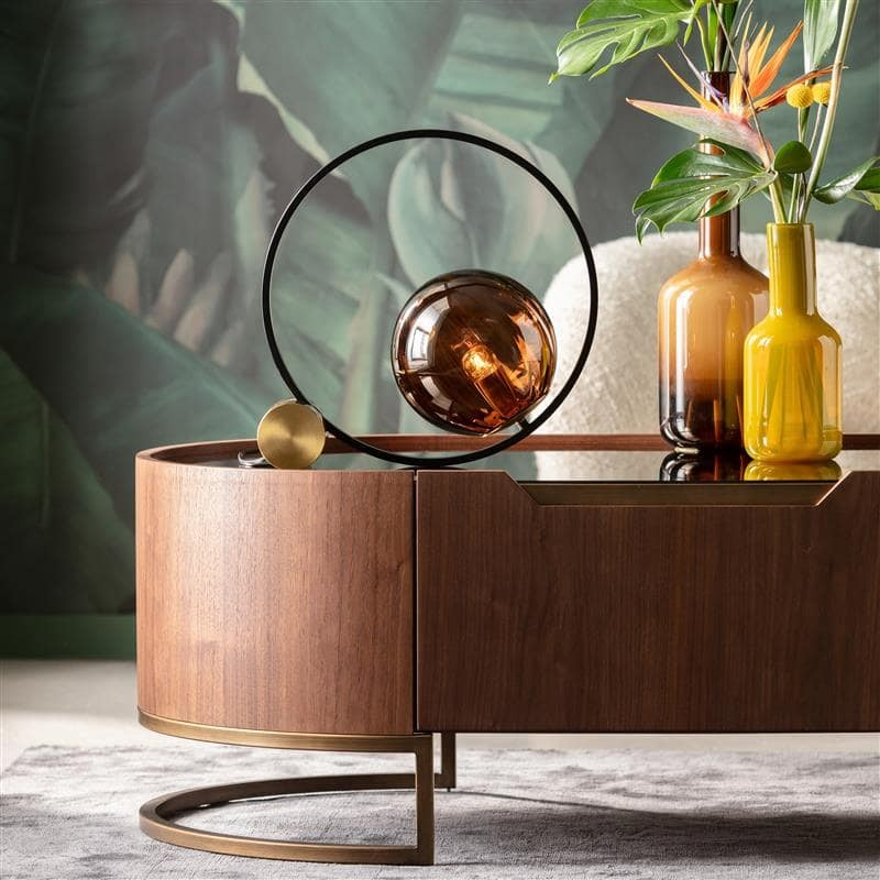 Lampe en verre et acier, BALANCE CIRCLE