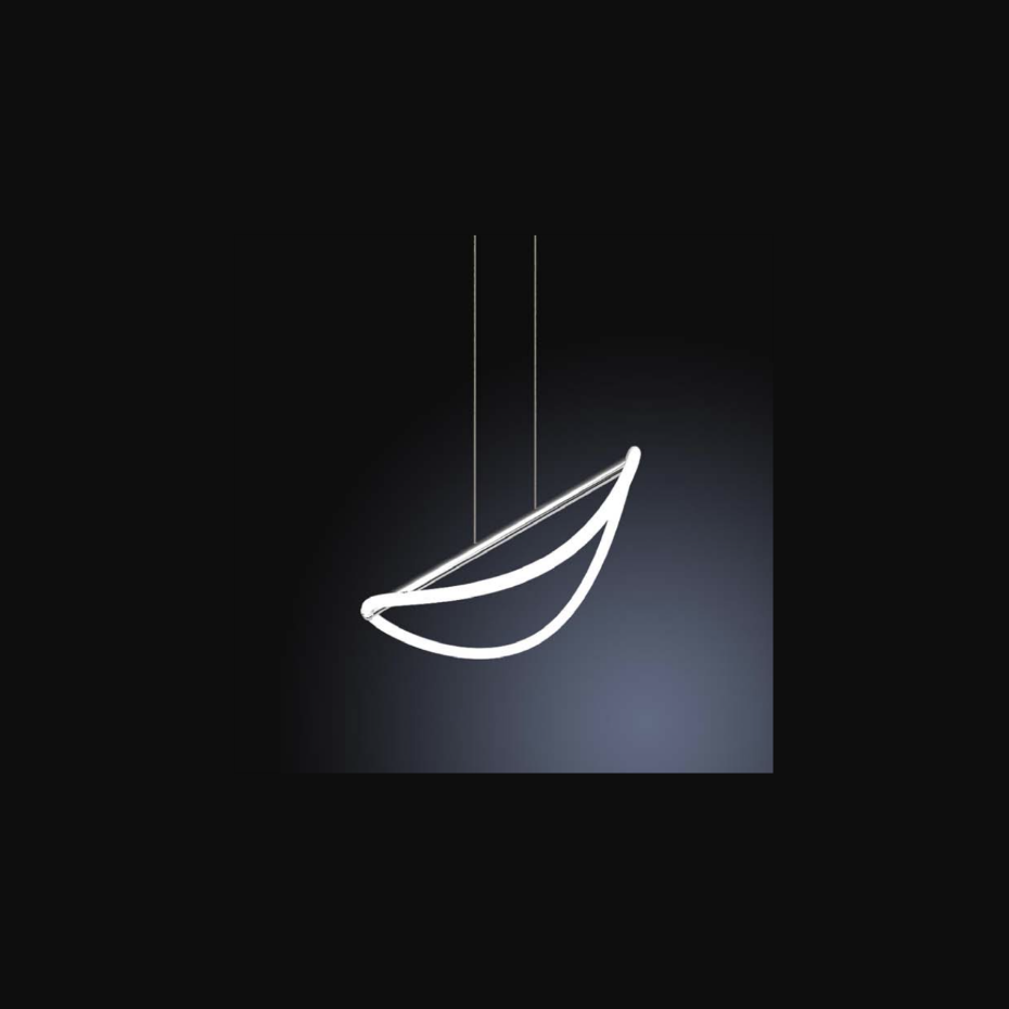 Suspension LED courbe chromée - MOLFARO
