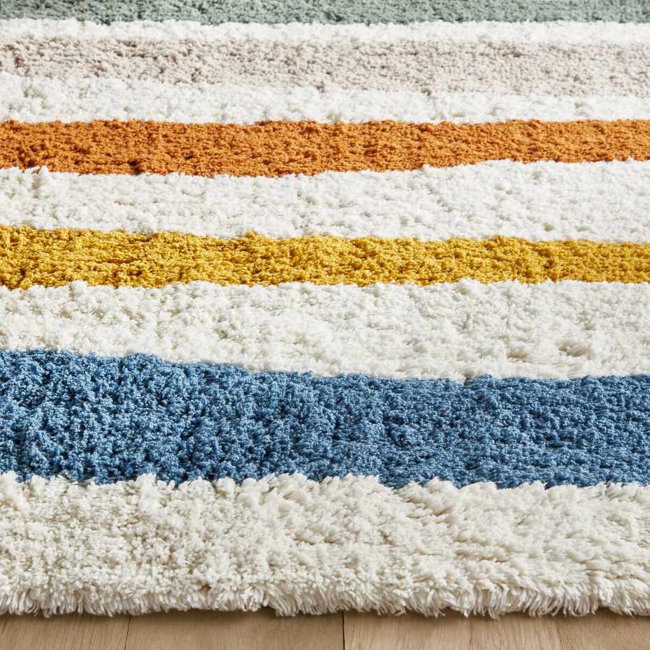 Tapis enfant rayé en coton bio, Strat