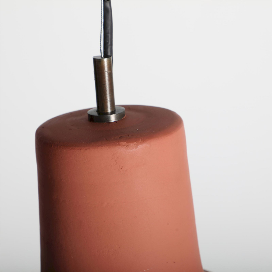 Suspension en céramique terracotta