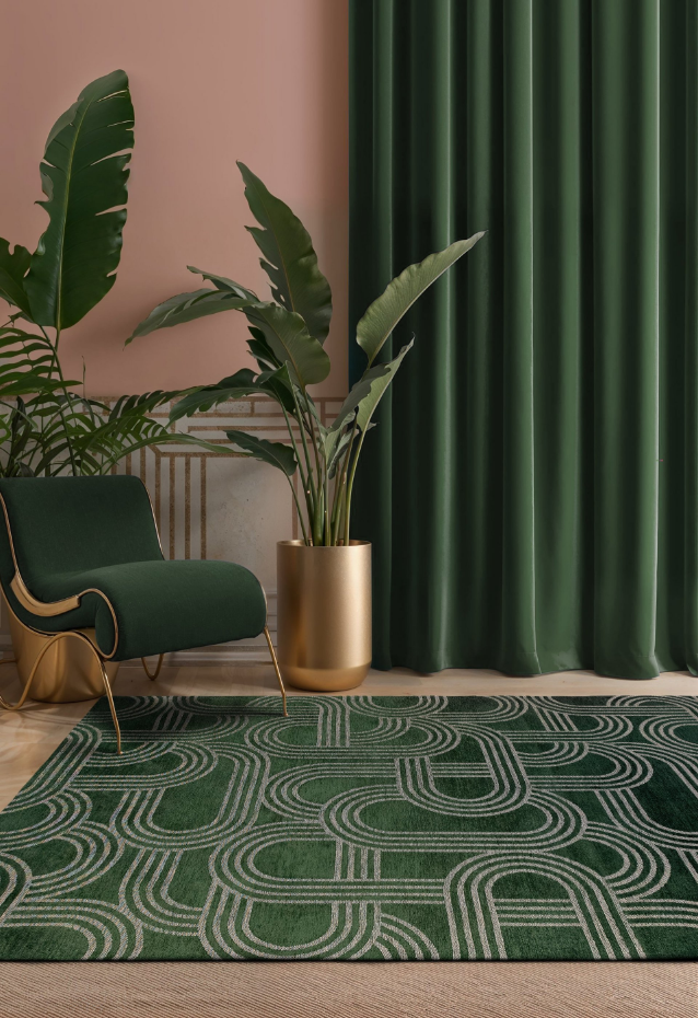 Tapis salon et chambre moderne tissé plat FEVER