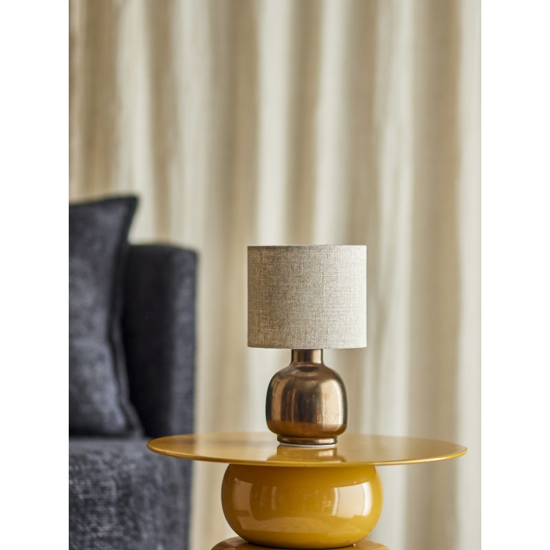 Petite lampe de table lin grès  AGNI