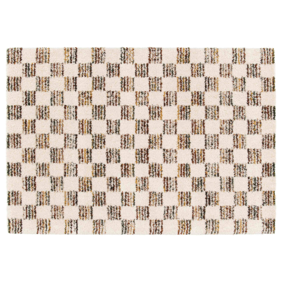 Tapis shaggy rectangulaire en polypropylène, CANDY