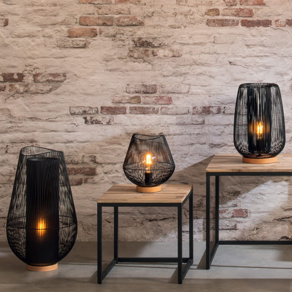 Lampe filaire bois de hêtre JENA