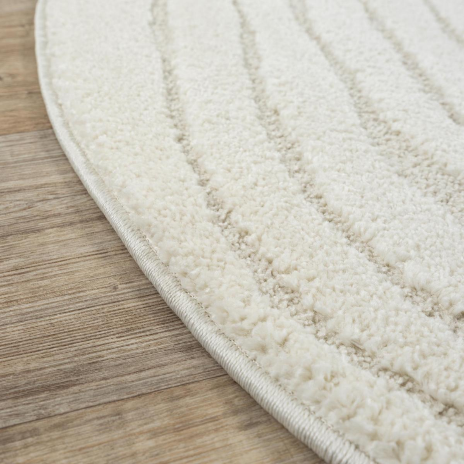 Tapis rond LYN9 SPIRATRI Tapis soyeux en relief