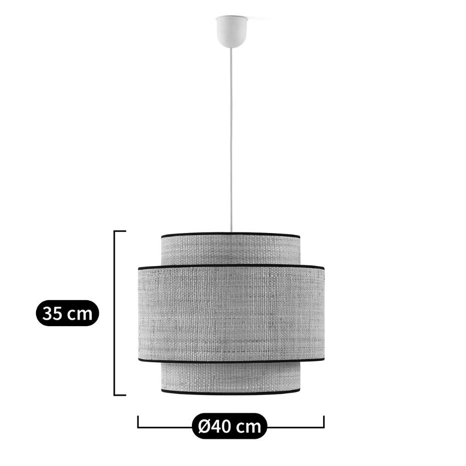 Suspension / Abat-jour double Ø40 cm, Dolkie