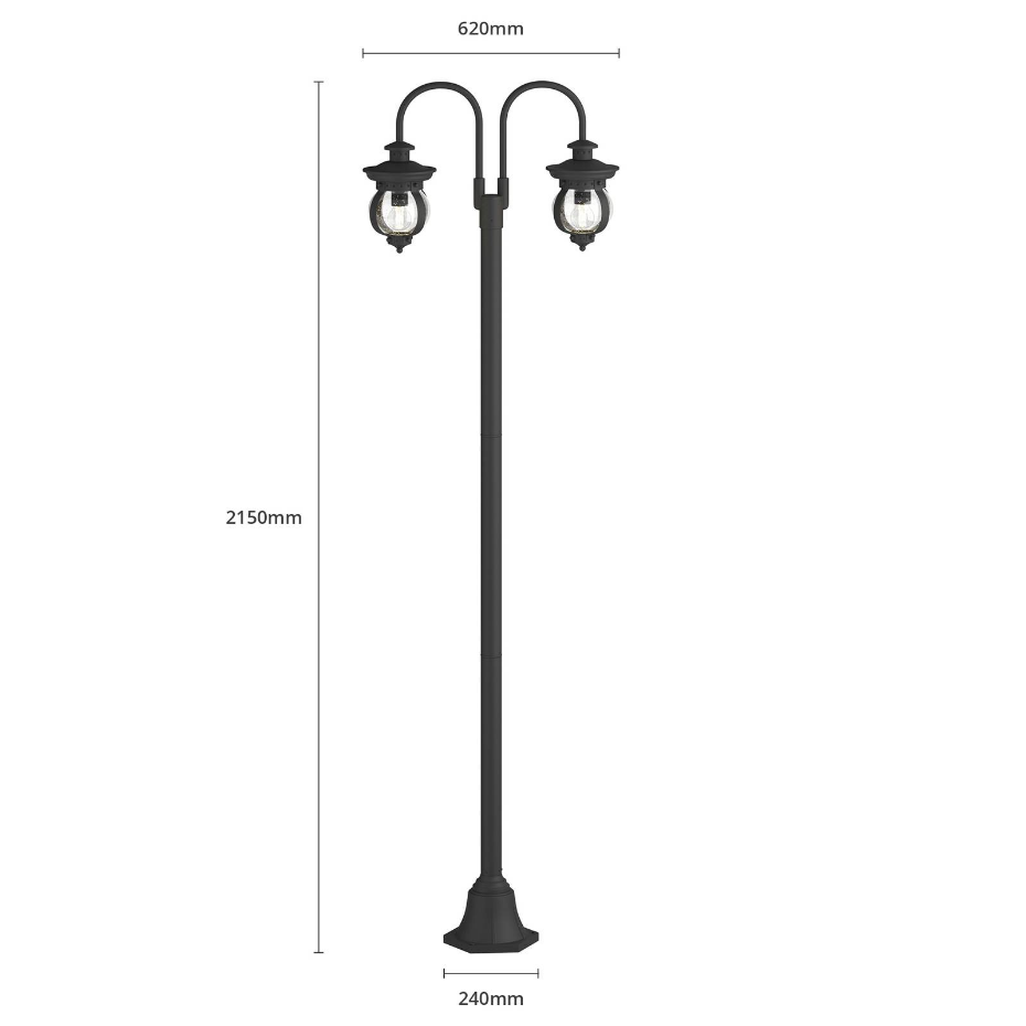 Lampadaire extérieur en métal antique