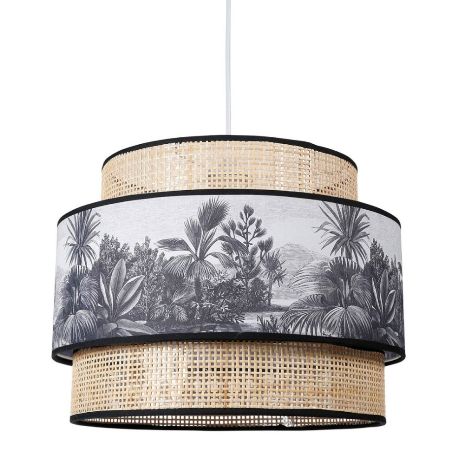Suspension cannage et tissu Ombrage D40