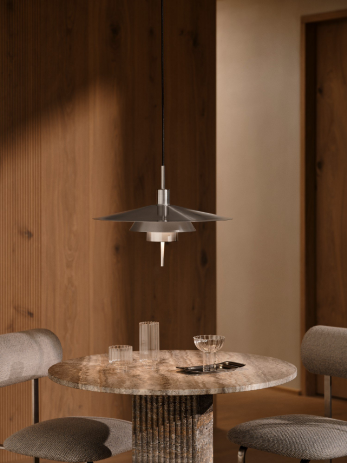 Suspension Latika  Métal Chrom brossé ,  H. 32,5 - IP20 - E27 /  DFTP Intérieur