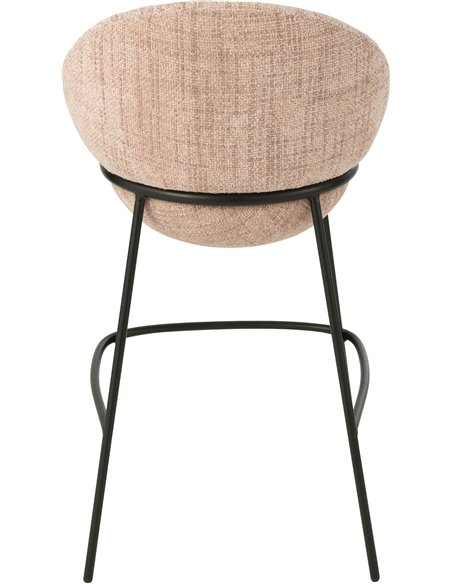 Lampe de salon en métal et rotin rond style bohème chic