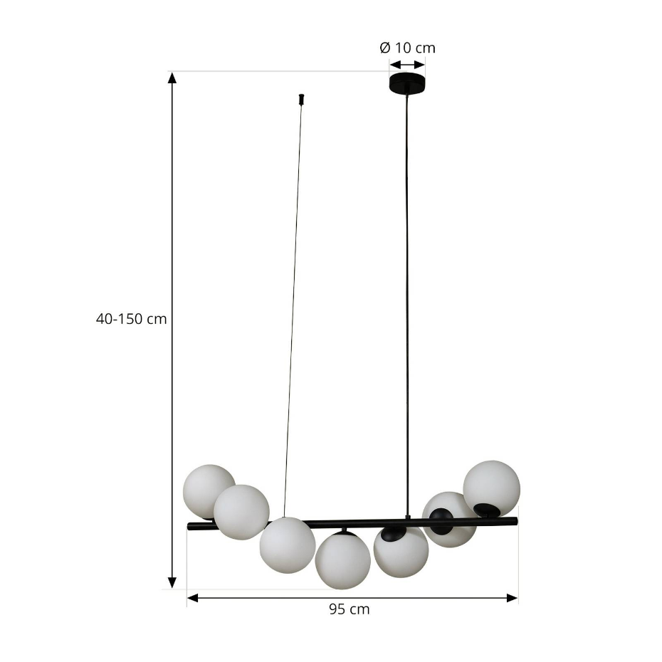 Suspension en verre design, Isandro