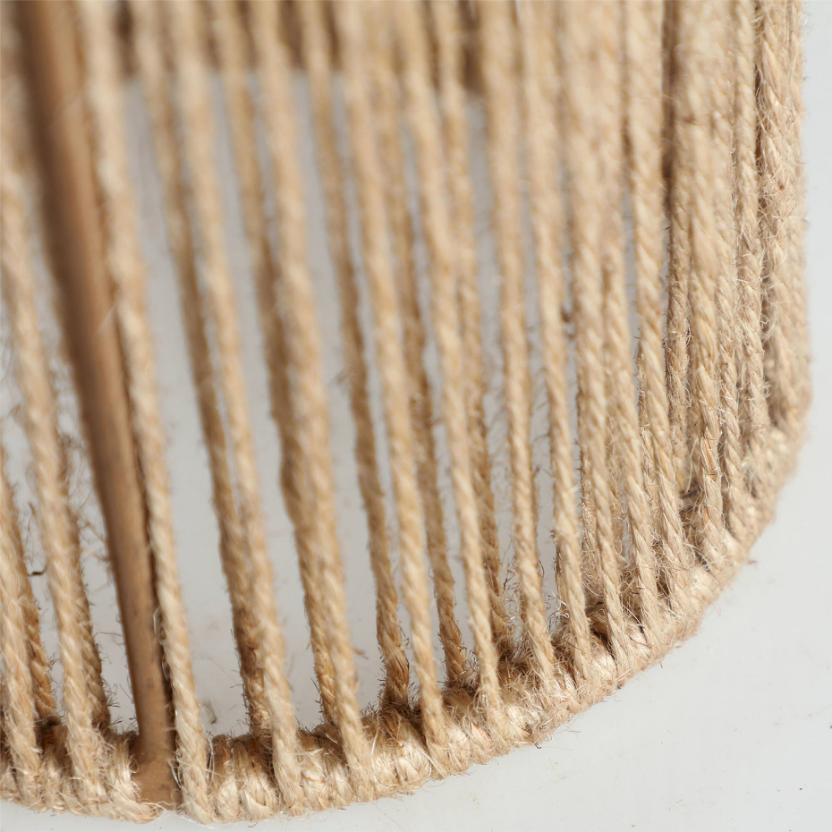 Lampe de table en jute et fer