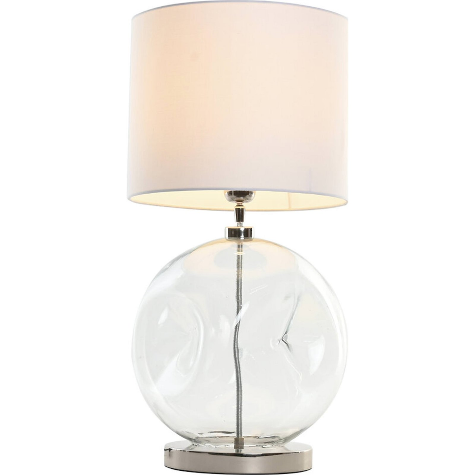 Lampe à poser ronde en verre et coton Moderno