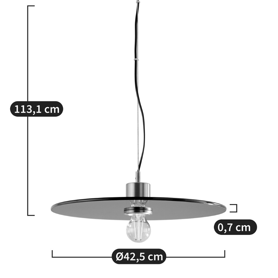 Suspension en verre coloré Ø42,5 cm, Mora