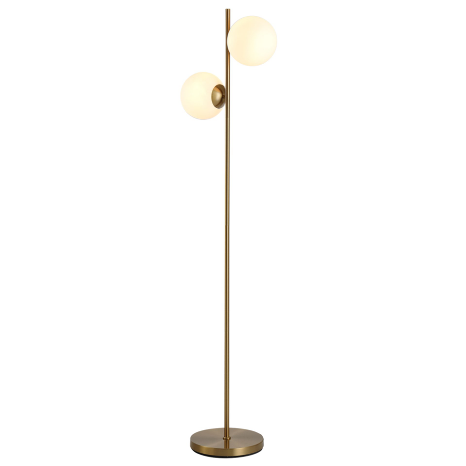 Lampadaire en métal 2 abat-jours