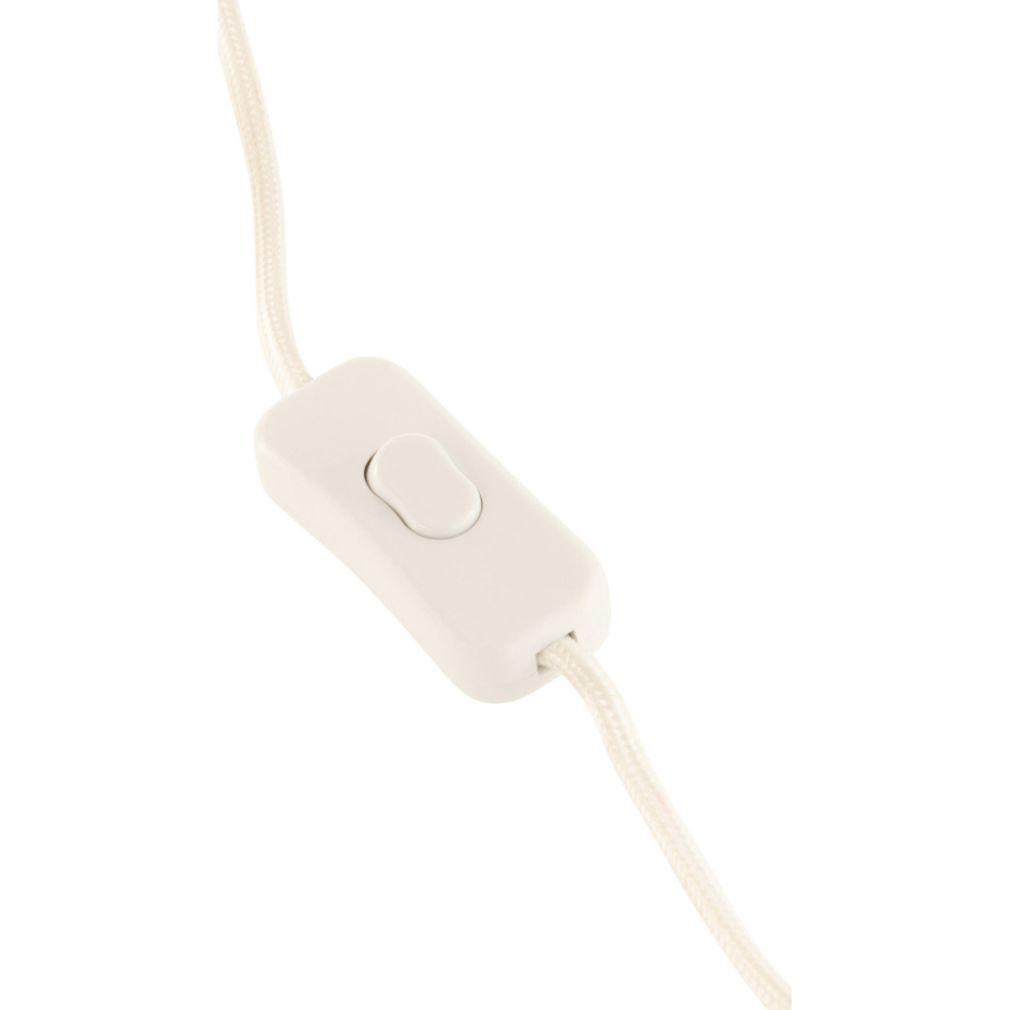 Lampe ronde en bois et fibre végétale