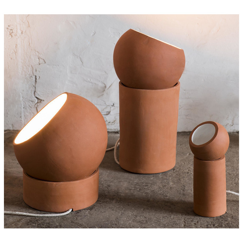 Lampe À Poser Terra Terre Cuite Brique H29 Cm
