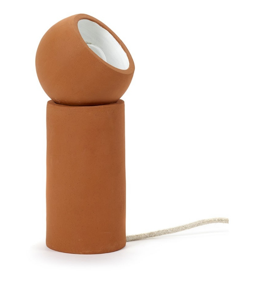 Lampe À Poser Terra Terre Cuite Brique H29 Cm