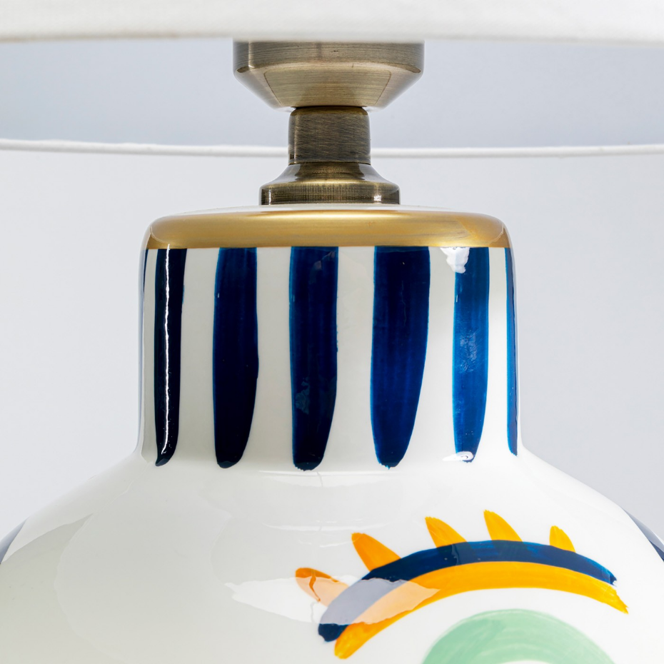 Lampe visage en porcelaine et polyester, TWO FACE