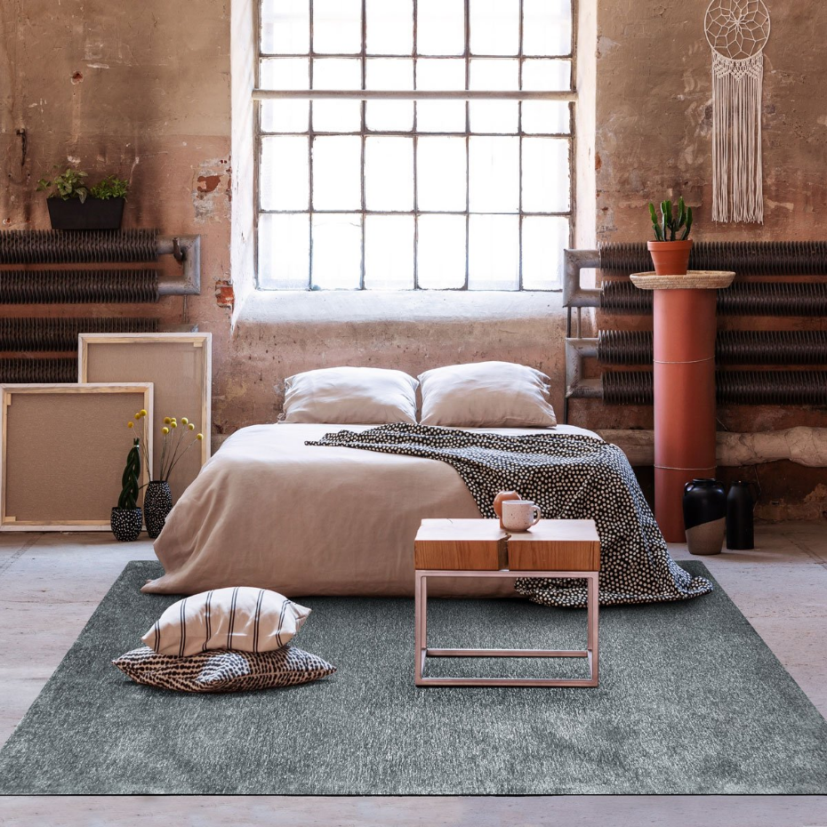 Tapis salon lumineux  rouillé SOLANCE