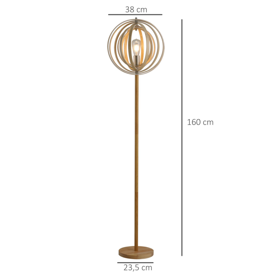 Lampadaire design en bois