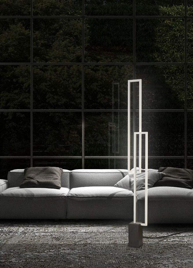 Lampadaire design en métal, MURAL