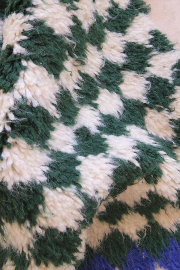 Tapis berbère à carreaux coloré pure laine - tapis sur mesure