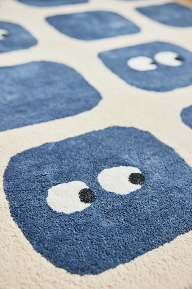Tapis enfant rectangulaire épais, Coton bio GOTS, BIDULES