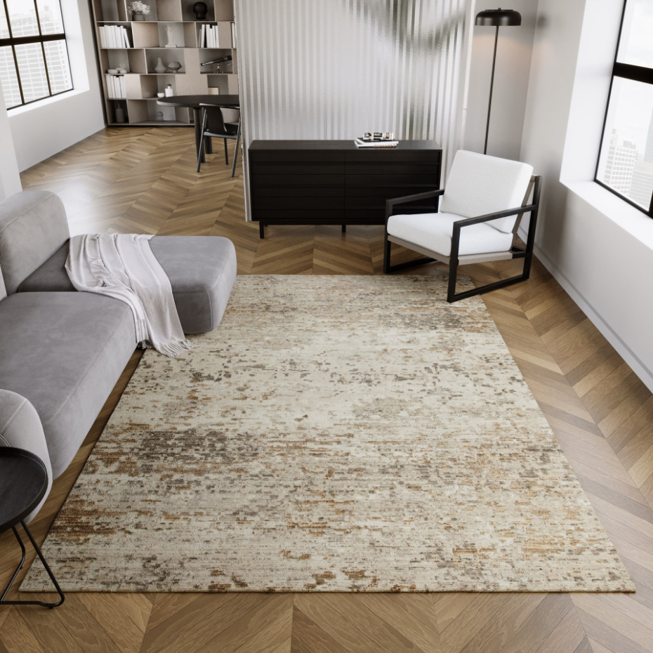 Tapis vintage en laine et viscose ,  Upper East Side