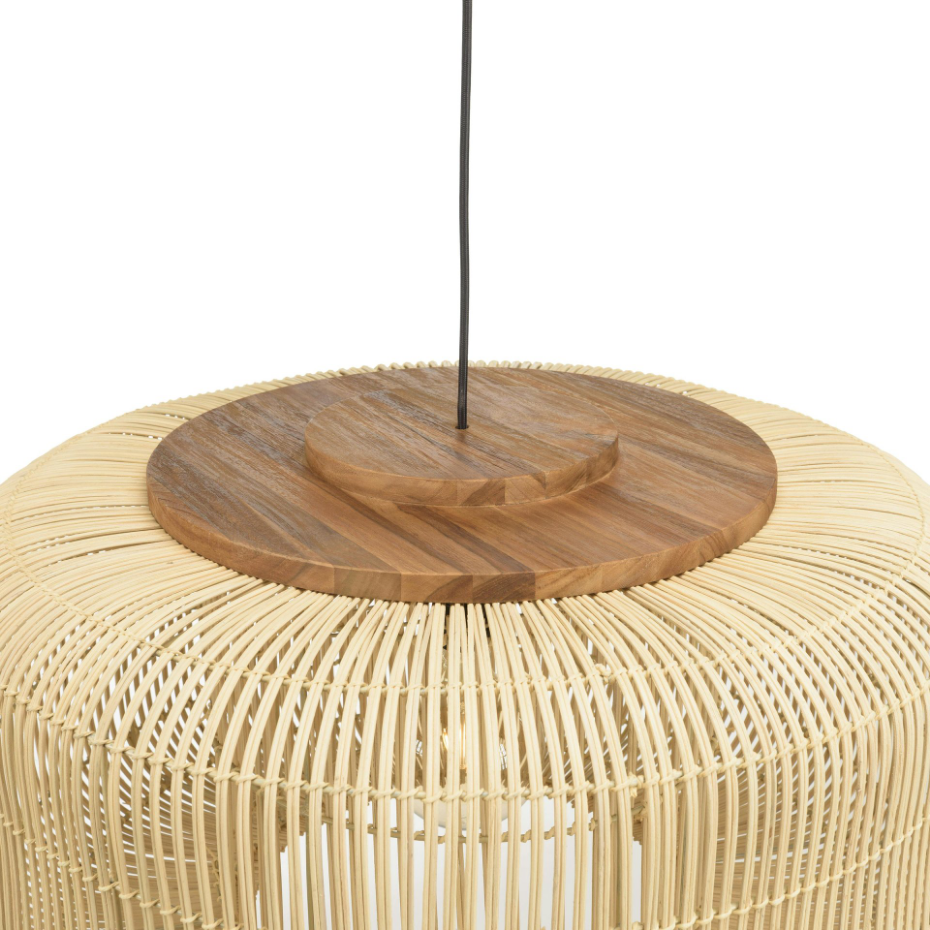 Suspension en rotin ronde 76cm FOLELLI