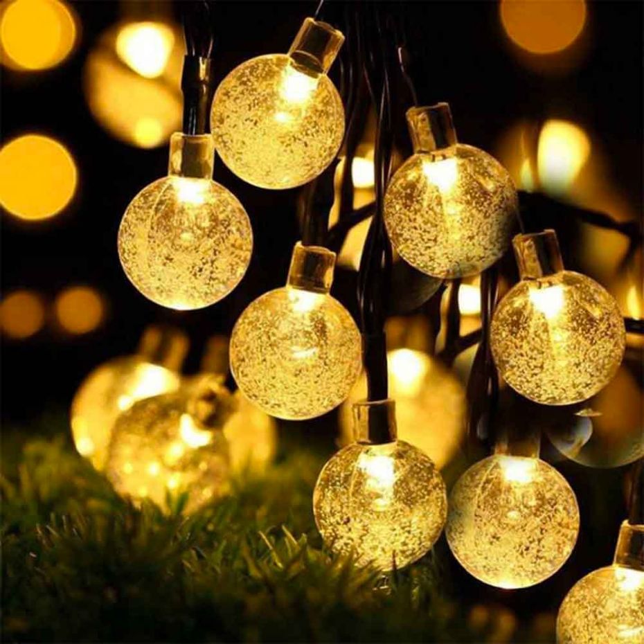 Guirlande solaire FESTY WHITE 20 globes 5.8M