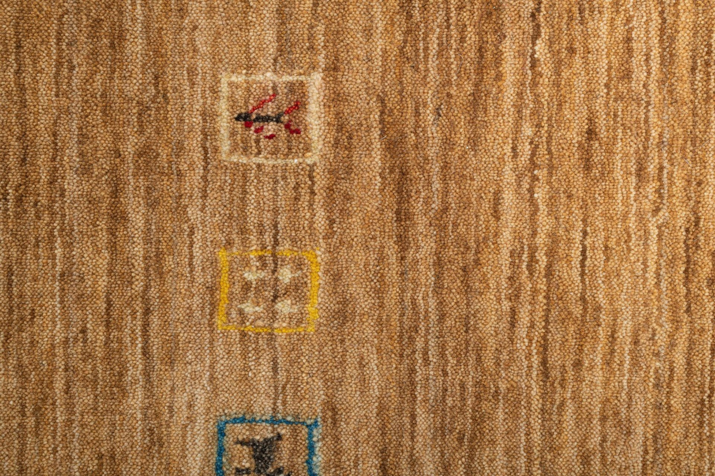Tapis salon gabbeh Lori Dream Gold tissé main