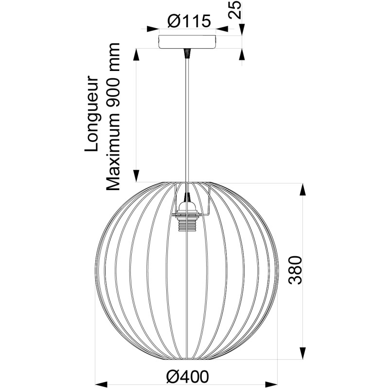 Suspension en tissu design, D.V014048, BELOUNE