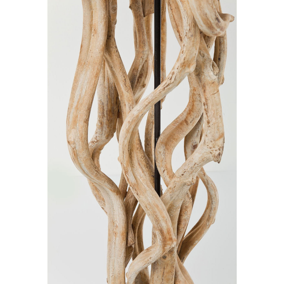 Lampadaire en acacia et coton, SCULTRA