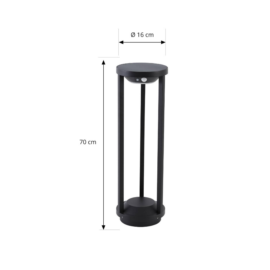 Lampe solaire en aluminium moderneLED, Nilea