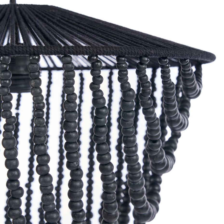 Suspension en bois et fer WOODEN BEAD