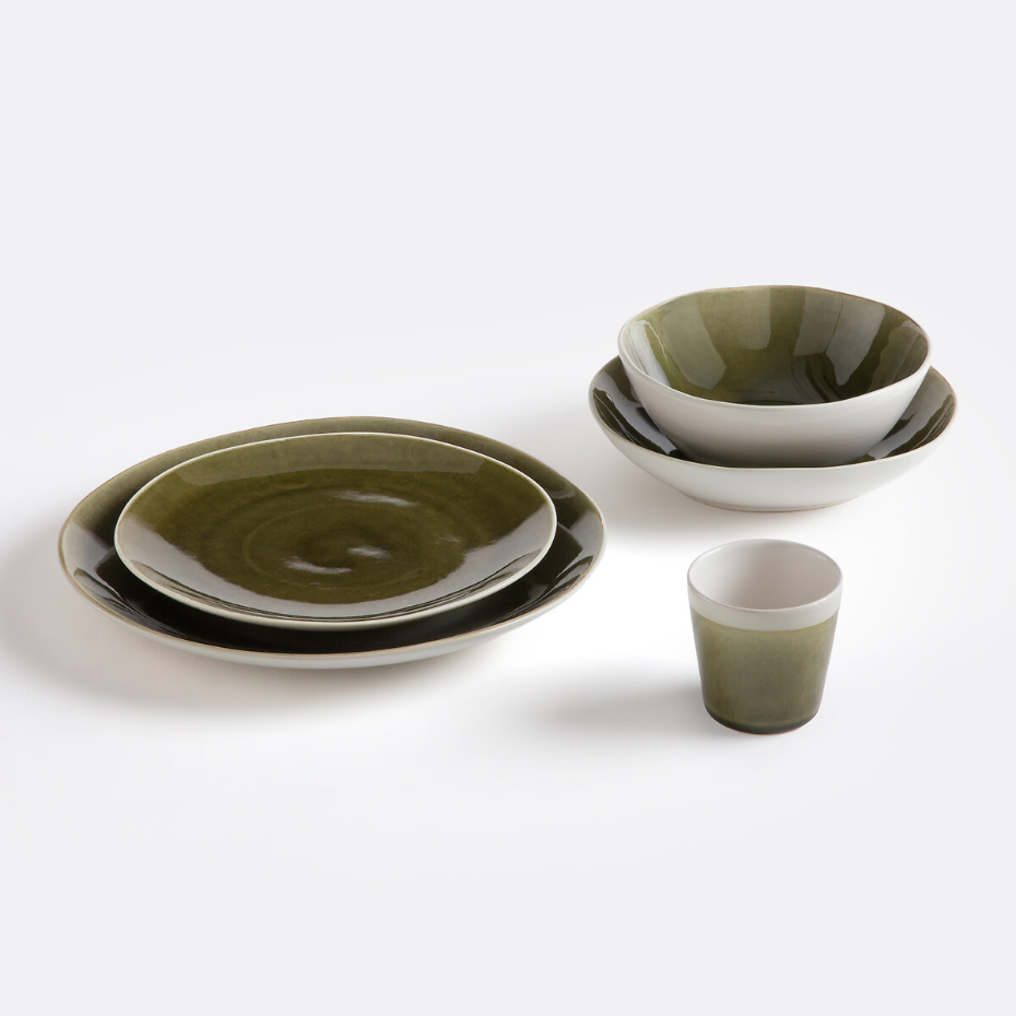 Lot 4 tasses à café craquelées, GOGAIN