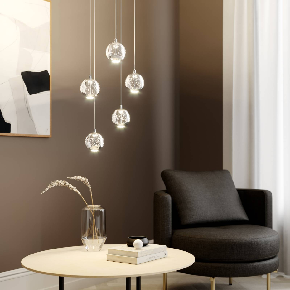 Suspension en verre moderneLED, Hayley