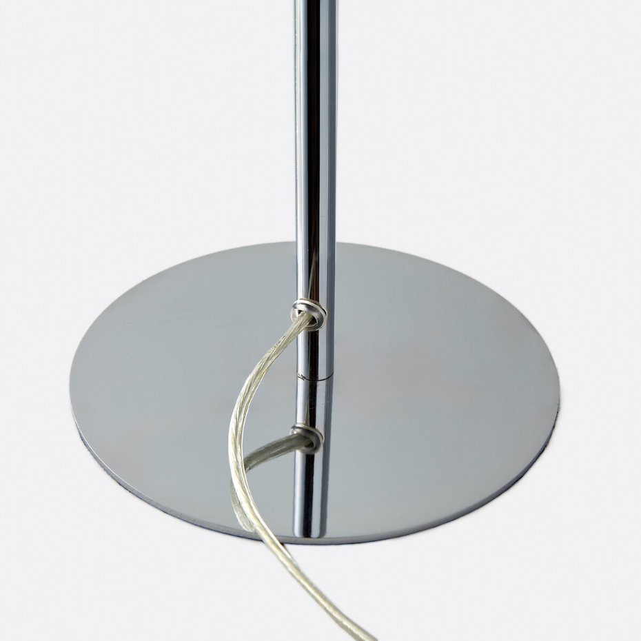 Lampe à poser en métal fer chrome, Kinoko