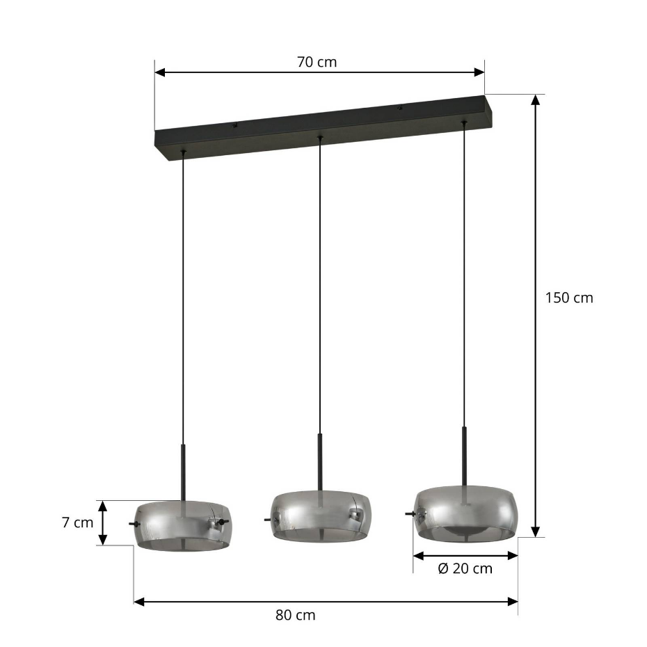 Suspension en verre moderneLED, Martis