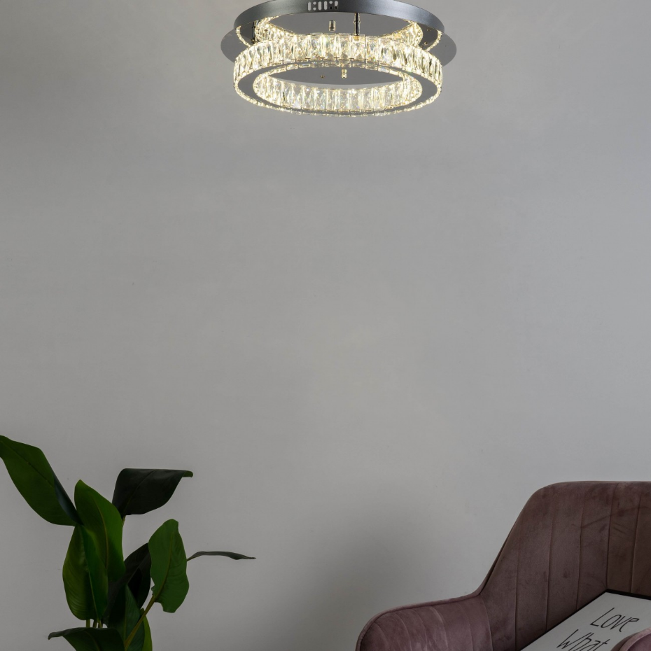 Plafonnier LED cercle miroir - DIEZ