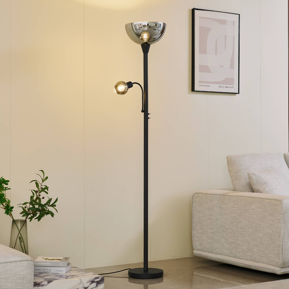 Lampadaire en métal moderne, Nehemia