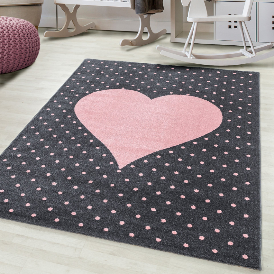 Tapis enfant motif cœur BAMBI