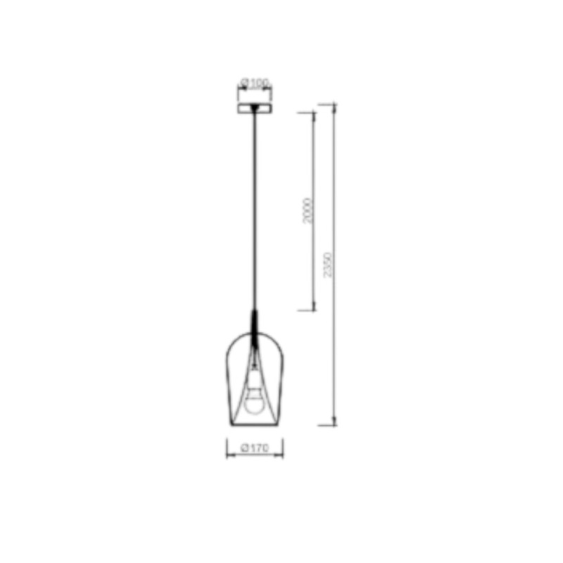 Suspension verre transparent Elsa