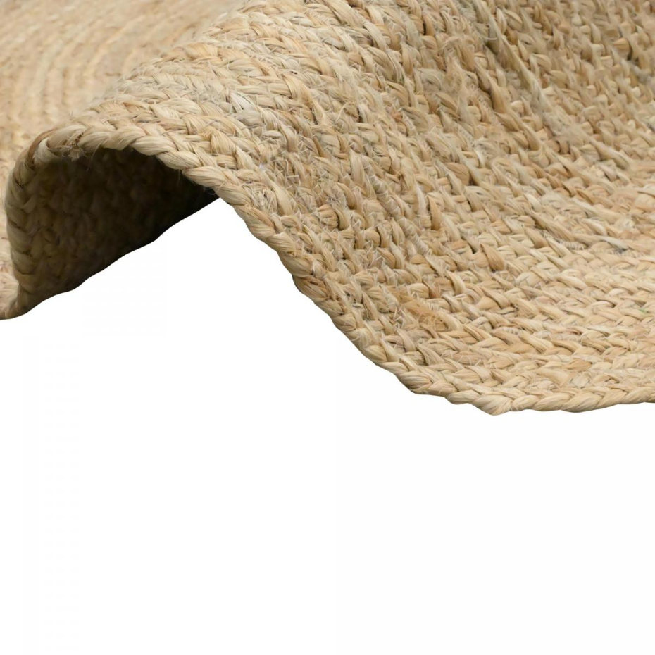 Tapis rond fait à la main en jute motif uni SUNNY