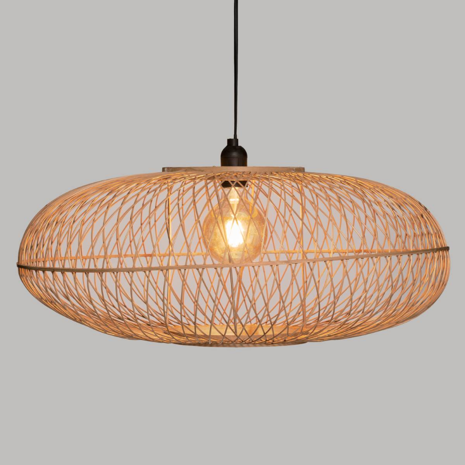 Suspension arrondie bambou tressé LOREN