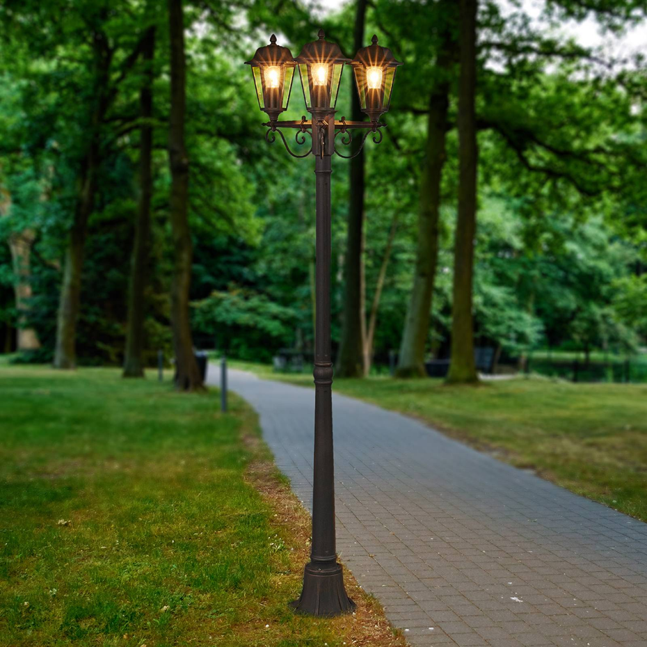 Lampadaire extérieur en aluminium antique