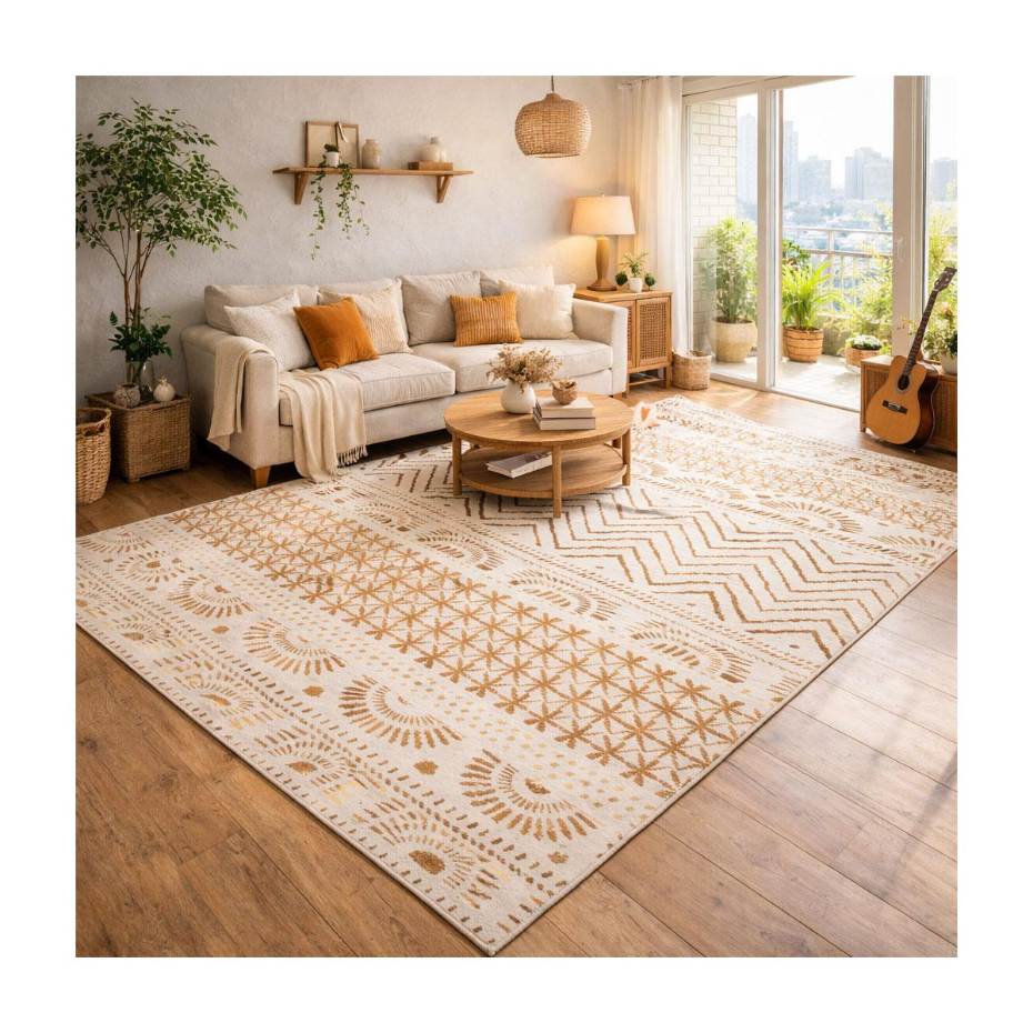 Tapis berbère tissé motif ethnic LYN1 ORIENVAG